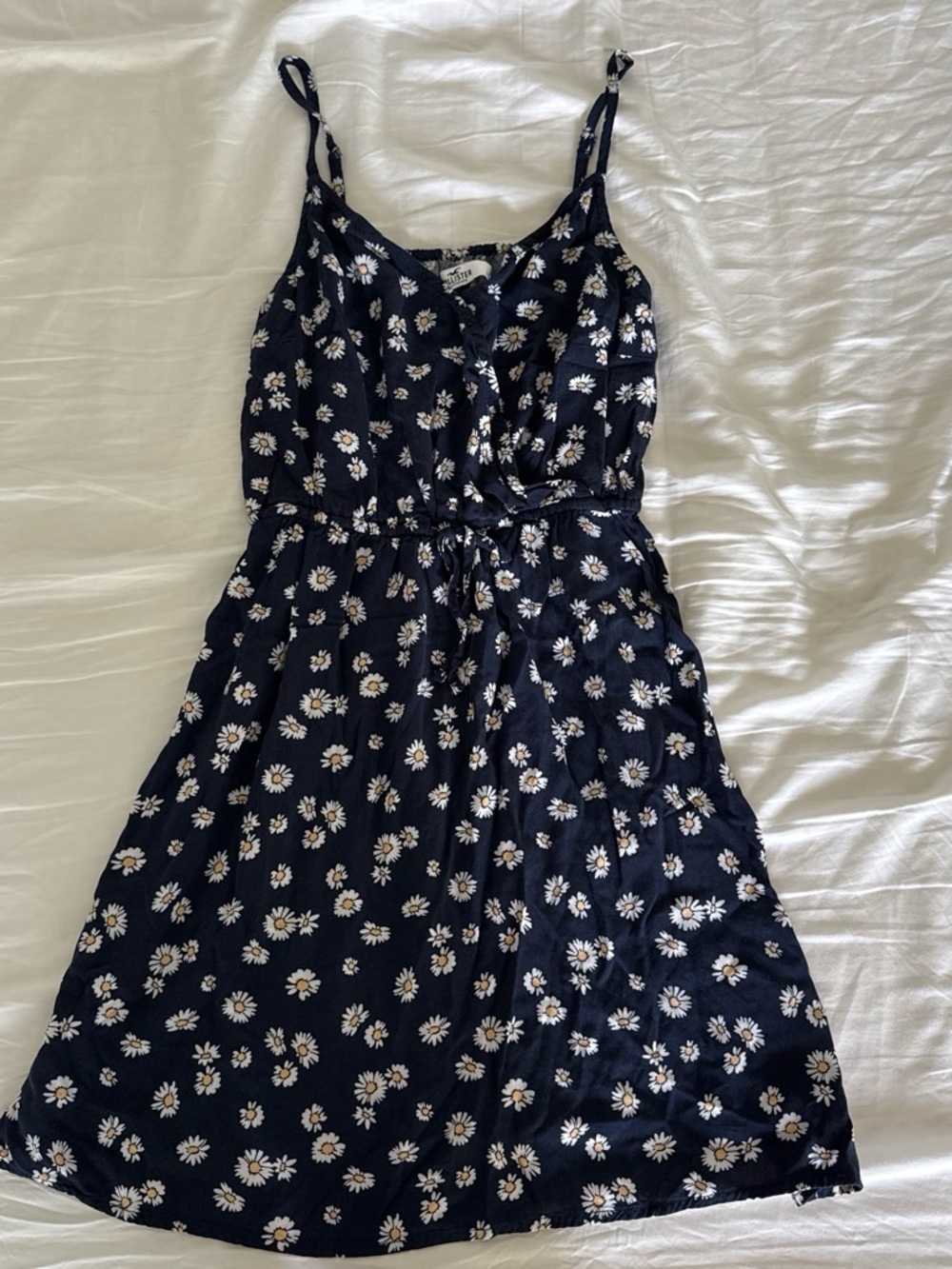 Hollister Navy Mini Dress with White Daisy Print